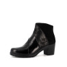bottine Imac noir en cuir vernis et velours
